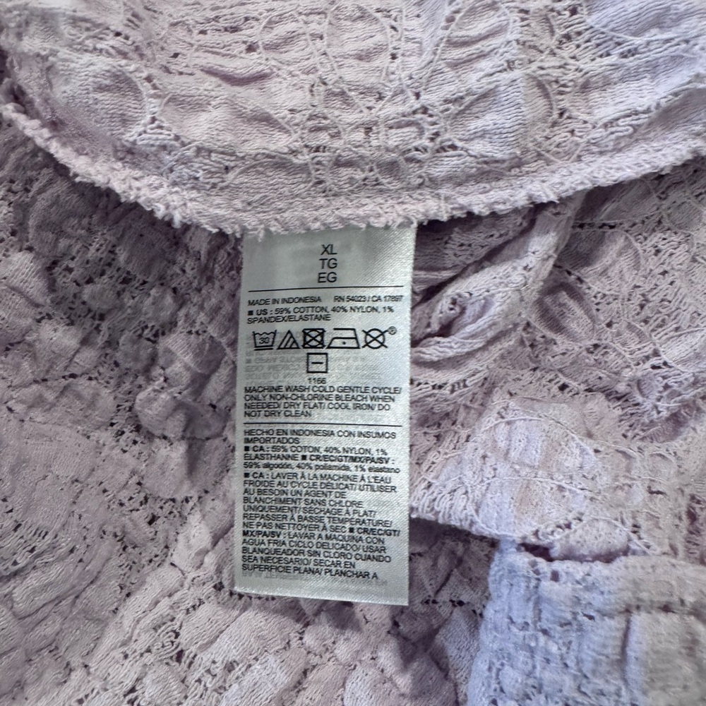 Old Navy Light Purple Textured Short Sleeve Top - Picture 5 of 5